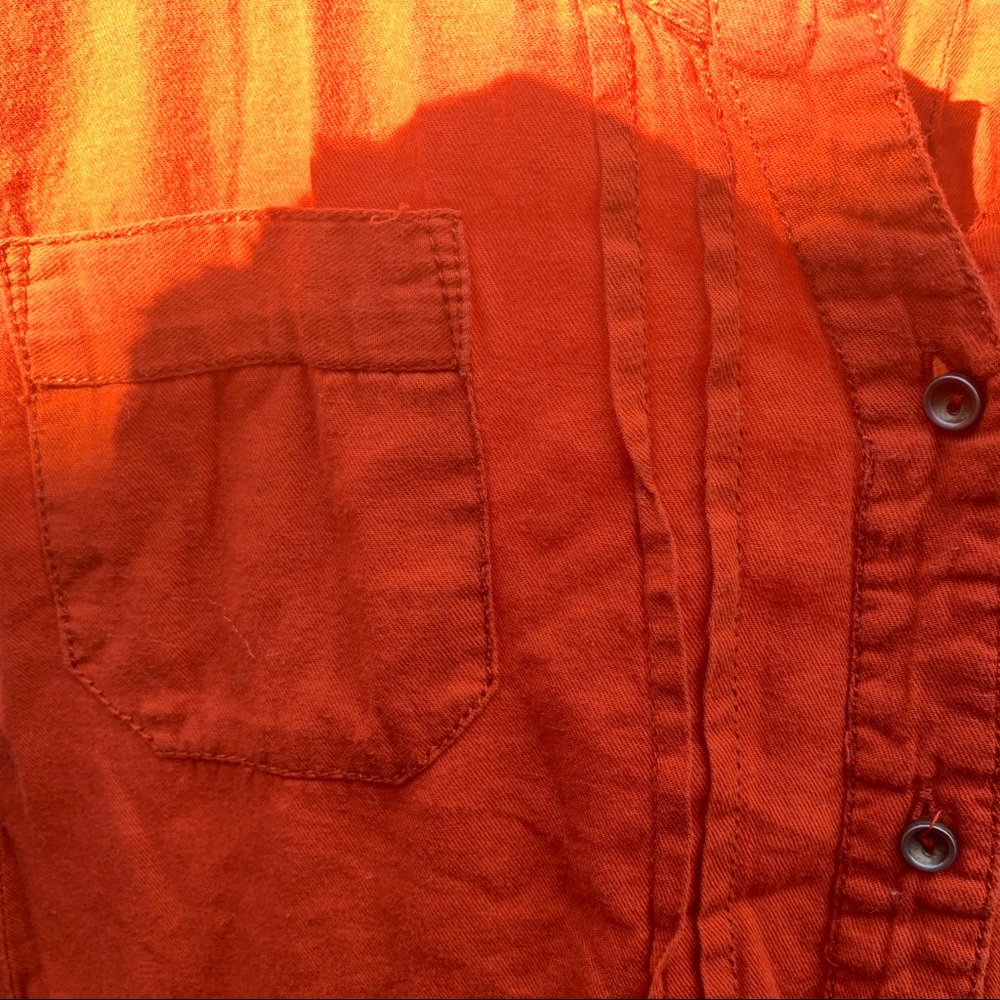 Long orange button up - Picture 3 of 6
